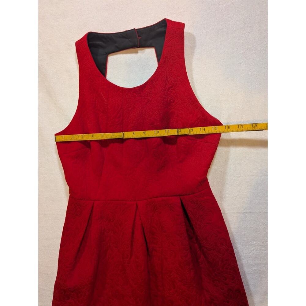 anthropologie moulinette soeurs red holiday dress size 4 - Picture 2 of 9